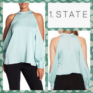 NWT MSRP $79 1. State Womens Blouson Tunic Blouse Women's Size Medium